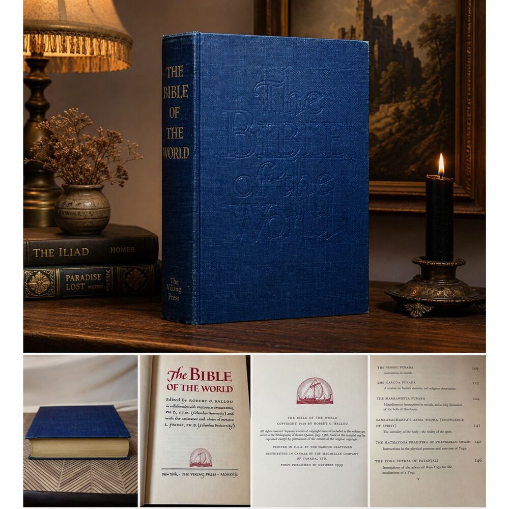 The Bible of the World 1939 HC Viking Press Robert O Ballou Vintage Religious